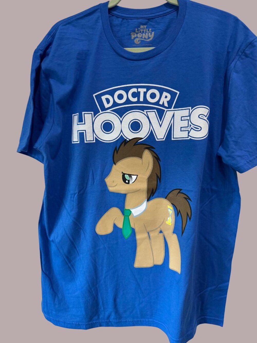 My Little Pony Doctor Hooves Blue Graphic T-Shirt Short Sleeve Adult XL Cotton